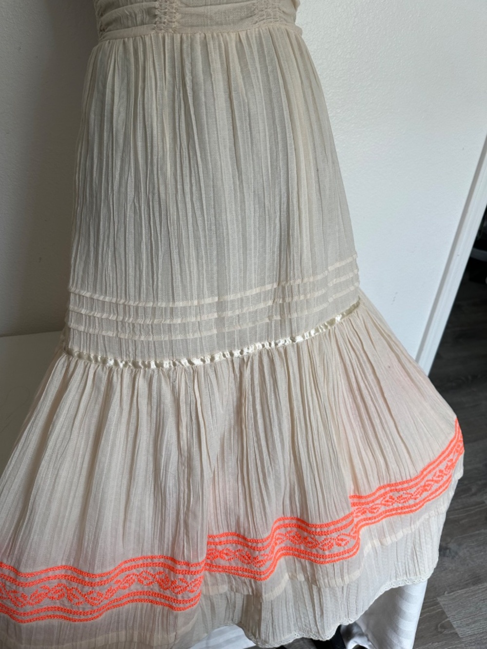 Free People Under Skies strapless Gauze Embroidered Dress - Picture 6 of 8